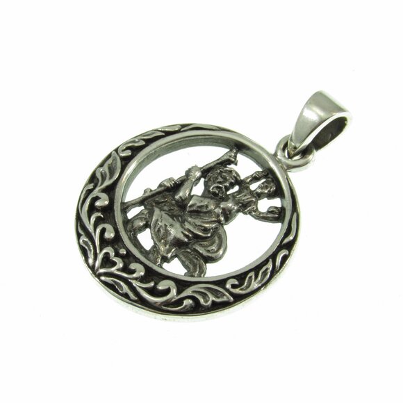Solid 925 Sterling Silver Saint Christopher Protection Religious Medal Pendant - Picture 7 of 8